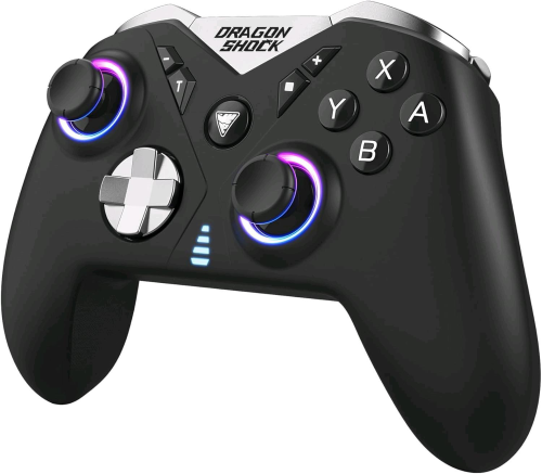 DRAGON SHOCK NEBULA PRO NINTENDO SWITCH CONTROLLER WIRELESS RGB 4 PULSANTI POSTERIORI PROGRAMMABILI BLACK